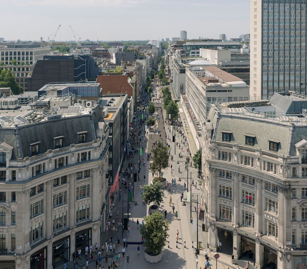 East reveals updated designs for Oxford Street pedestrianisation
